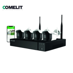 Kit complet Wifi 4 caméras 2MP 3.6mm extérieur Led 25m + NVR + 1 HDD 1To avenue de la sécurité