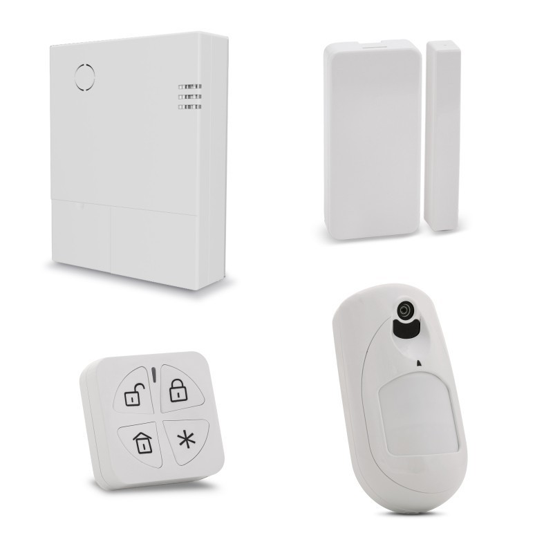 Kit LightSYS Air (Non Vocal) IP/WiFi, Téléco Contact Détecteur PirCAM Pet/ Blanc