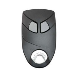 TÉLÉCOMMANDE 2 CANAUX - INSERT INOX GRAVÉ - NOIR