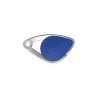 BADGE 13.56MHZ MIFARE ÉLECTRONIQUE - INSERT INOX GRAVÉ - BLEU