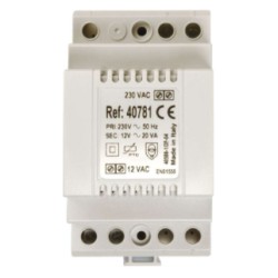 TRANSFORMATEUR 230V/12VAC/1.5A DIN